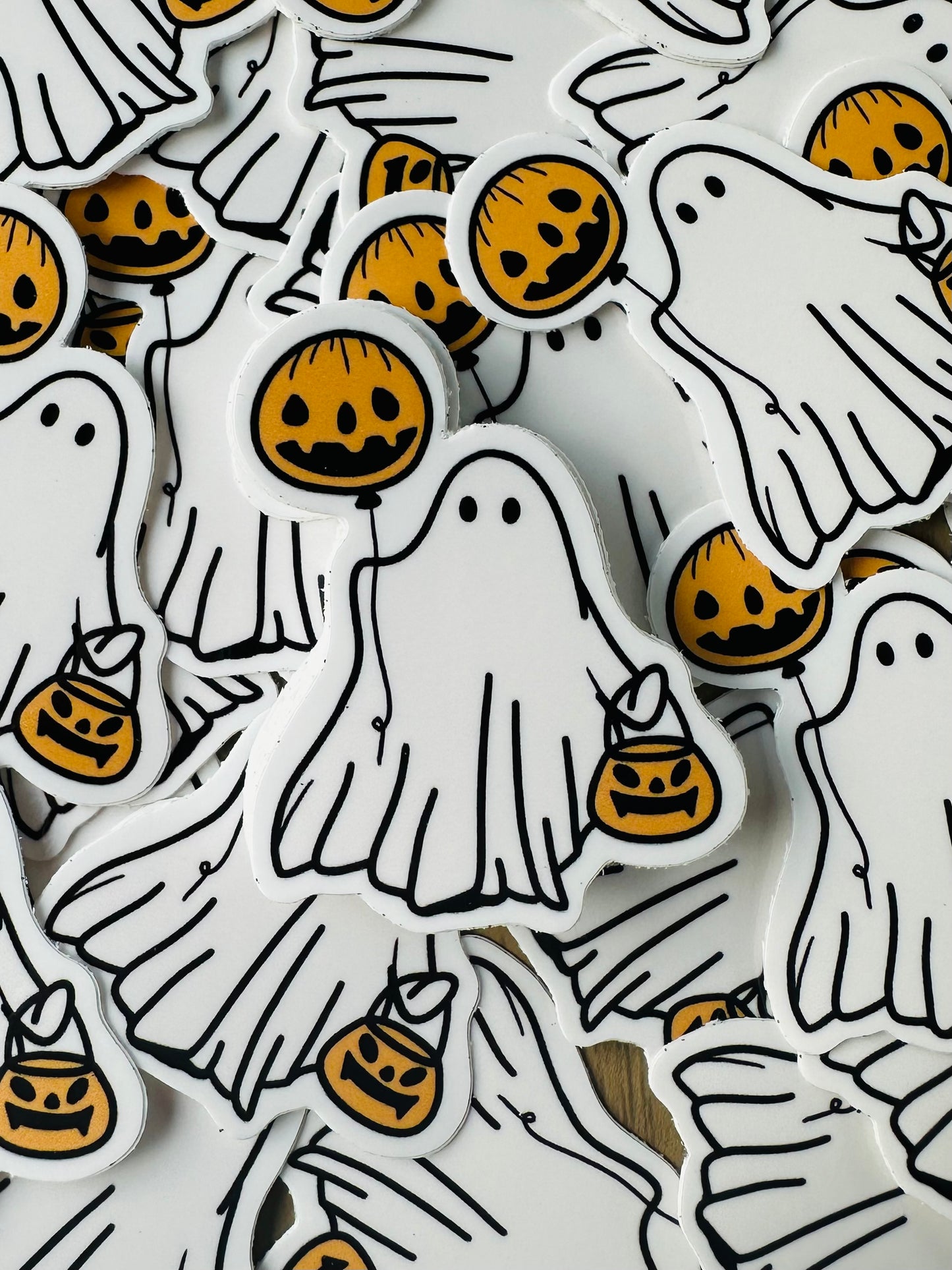 harvey the trick-or-treating ghost sticker