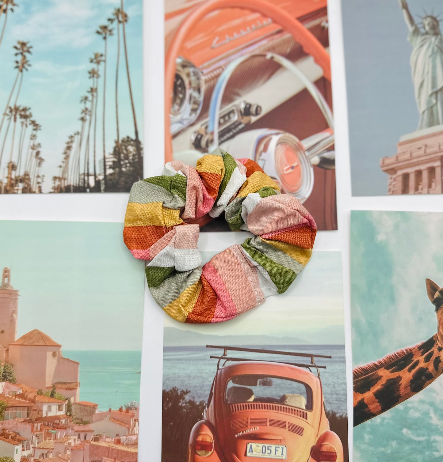candy stripe scrunchie
