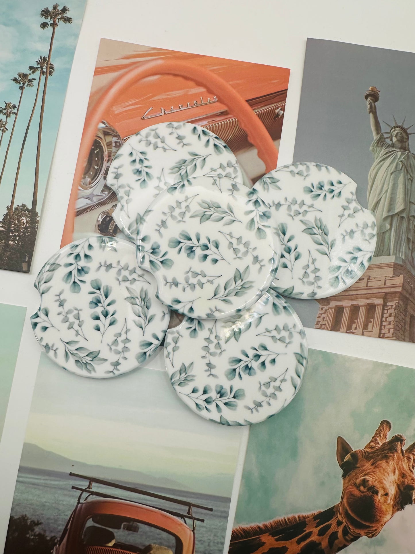 green ivy car coaster