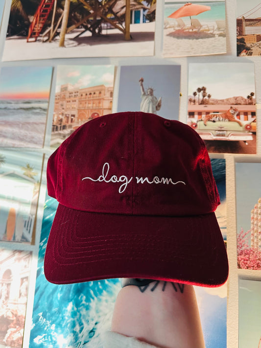 Maroon Dog Mom Hat