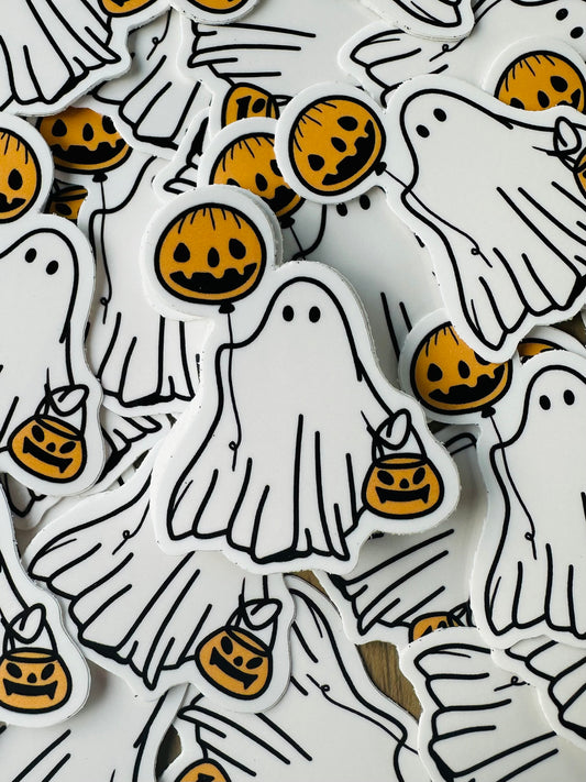 harvey the trick-or-treating ghost sticker
