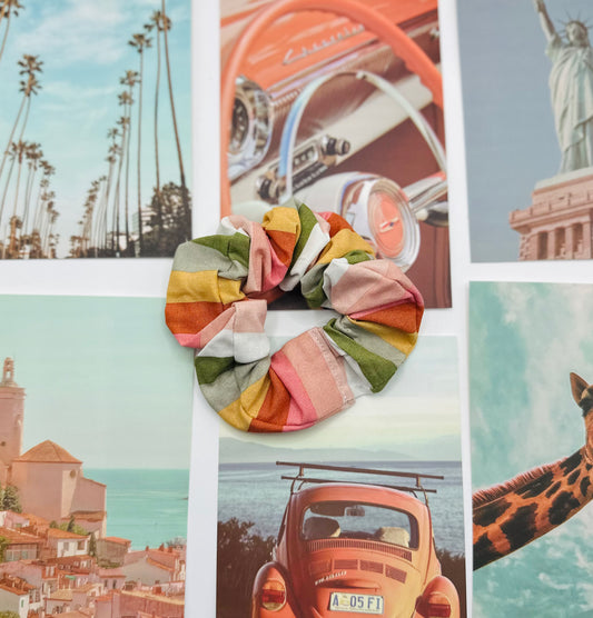 candy stripe scrunchie