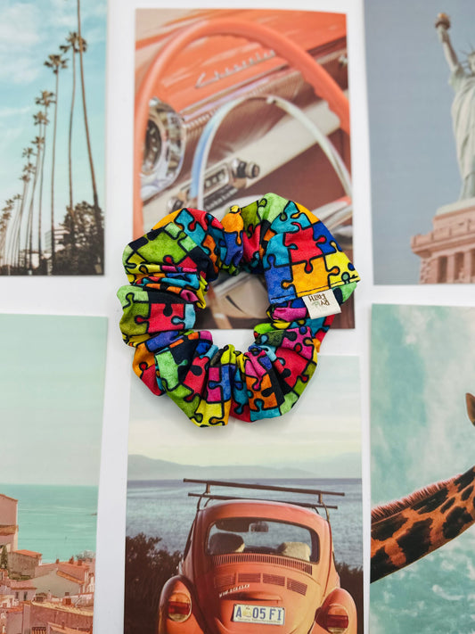 puzzle piece scrunchie