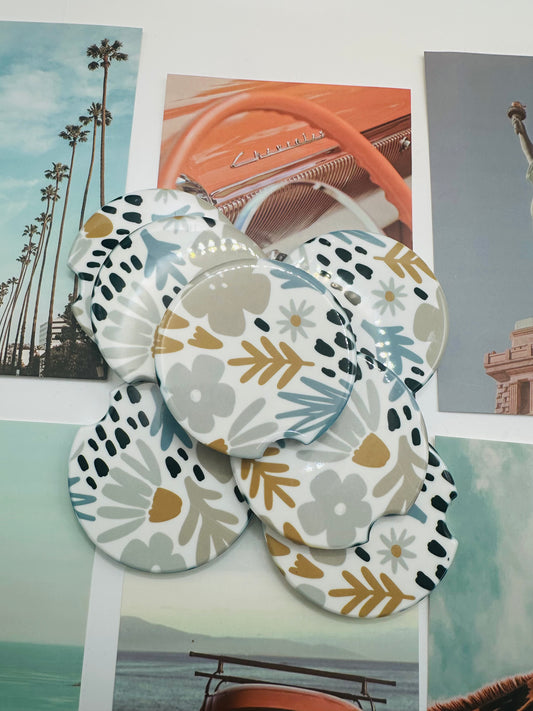 boho garden car coaster